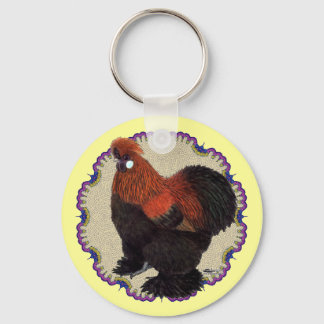 Silkie Circle Keychain