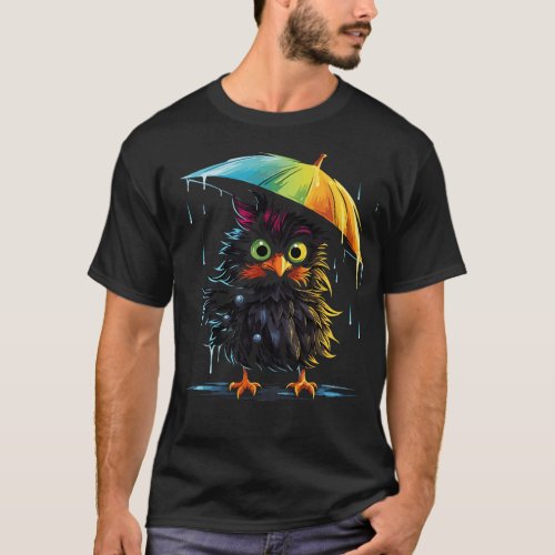 Silkie Rainy Day With Umbrella T_Shirt