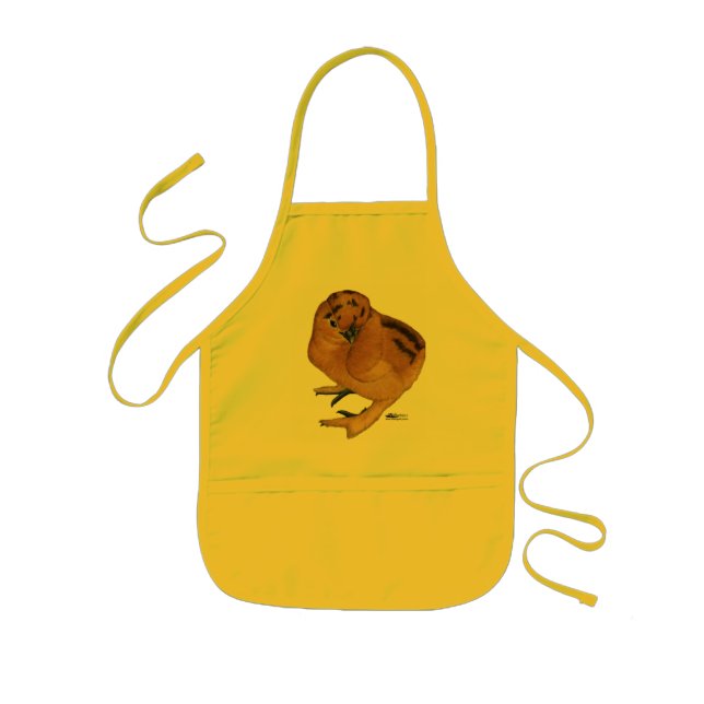 Silkie Red Chick Kids' Apron (Front)