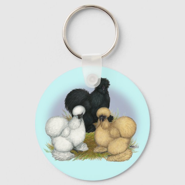 Silkie Trio Keychain (Front)