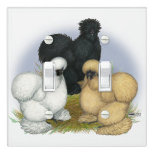 Silkie Trio Light Switch Cover
