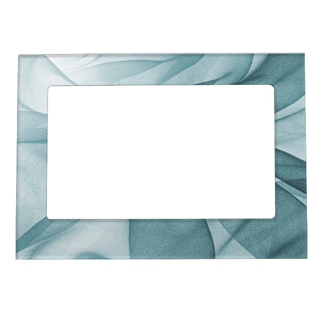 Silky Blue Fabric Waves Picture Frame (Front)