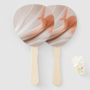 Silky Furl Touch of Peach Hand Fan