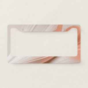 Silky Furl Touch of Peach License Plate Frame