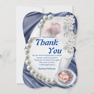 Silky Ivory Pearl Baby Than You card