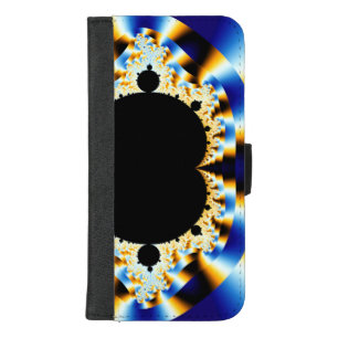 Silky Looking Blue Fractal iPhone 8/7 Plus Wallet Case