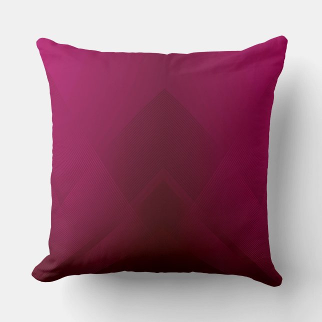 Silky Magenta Throw Pillow (Front)