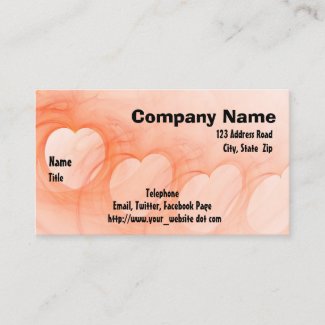 Silky Orange Abstract Heart Line