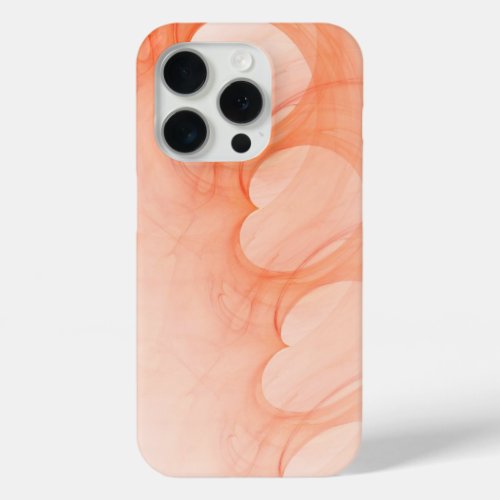 Silky Orange Abstract Heart Line iPhone 15 Pro Case