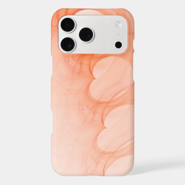 Silky Orange Abstract Heart Line Case-Mate iPhone Case (Back)