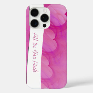 Silky Pink Heart Abstract Line iPhone 16 Pro Case