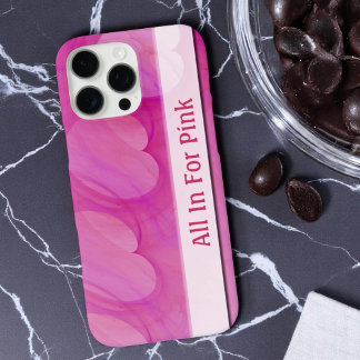 Silky Pink Heart Abstract Line iPhone 16 Pro Max Case