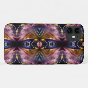 Silky repetition in black and burgundy inflated th iPhone 11 case