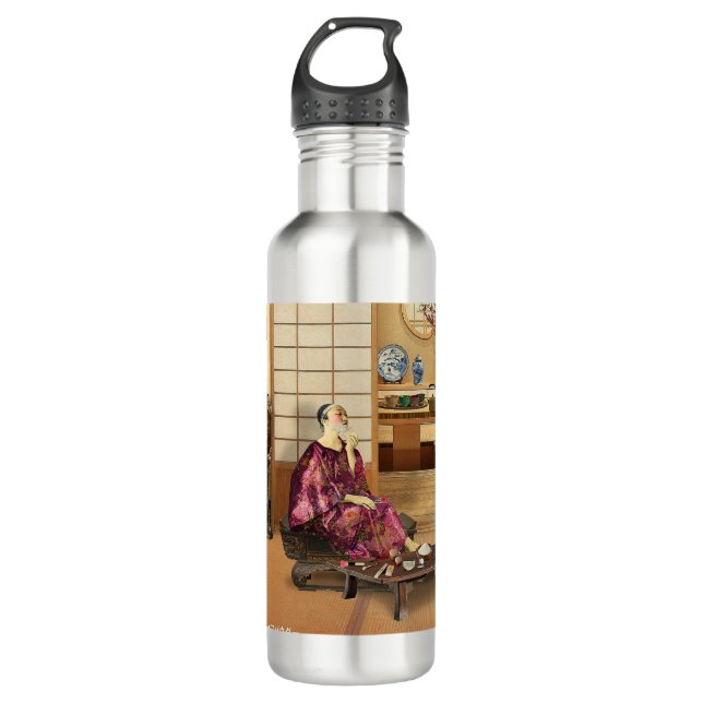 Silky Rice Powder Stainless Steel Water Bottle (Front)