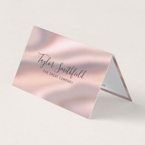 Silky Rose Gold Trendy Elegant Modern Business Card