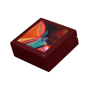 Silky satin red blue twisted reflecting lighting gift box