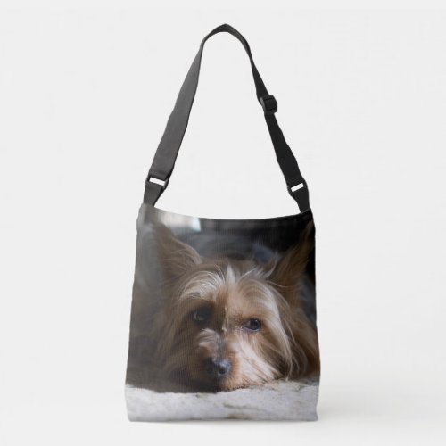 Silky Terrier allover print cross body bag  tote