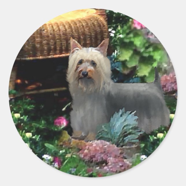Silky Terrier Art Gifts Classic Round Sticker (Front)