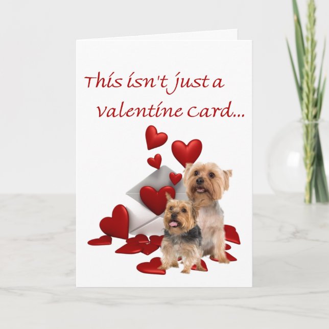 Silky Terrier Be Our Valentine Holiday Card (Front)