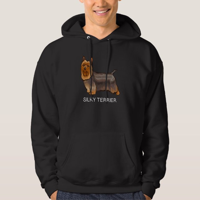 Silky Terrier Crazy Dog Hoodie (Front)
