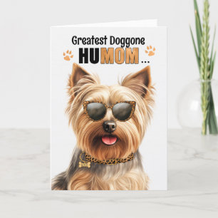 Silky Terrier Dog Best HuMOM Ever Mother's Day Holiday Card