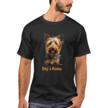 Silky Terrier Dog Color Portrait Silhouette
