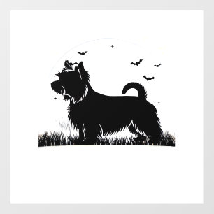 Silky Terrier Dog � Halloween Moon Silhouette Clas Floor Decals