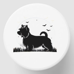 Silky Terrier Dog � Halloween Moon Silhouette Clas Mini Candle Favors