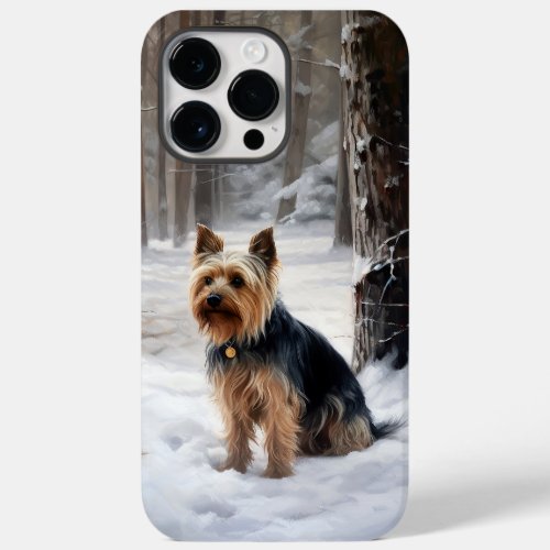 Silky Terrier Let It Snow Christmas  Case_Mate iPhone 14 Pro Max Case