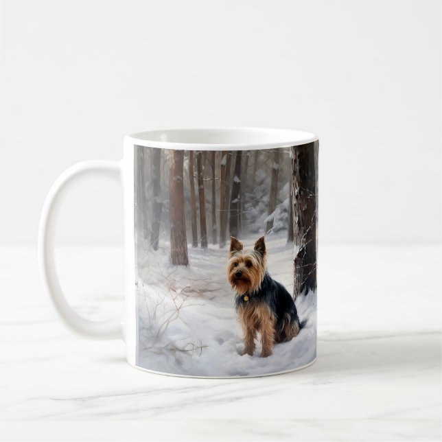 Silky Terrier Let It Snow Christmas  Coffee Mug (Left)