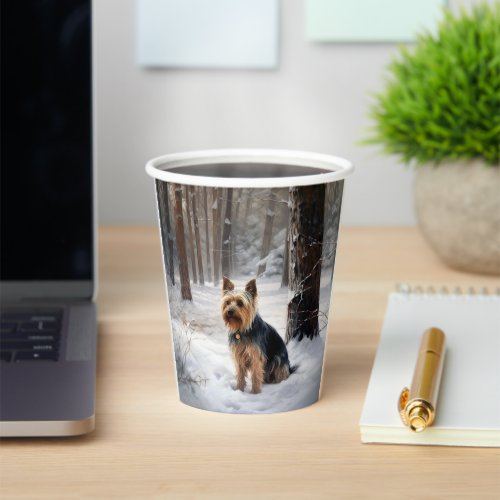 Silky Terrier Let It Snow Christmas  Paper Cups