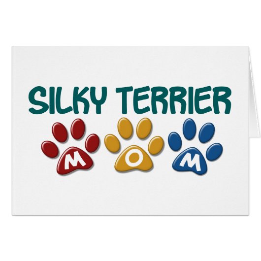 SILKY TERRIER Mom Paw Print 1 (Front Horizontal)
