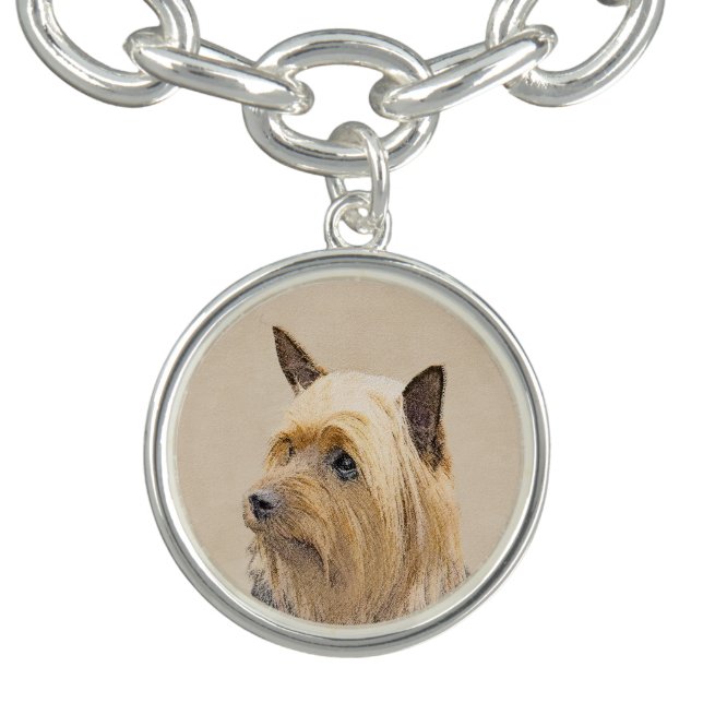 Silky Terrier Painting - Cute Original Dog Art Bracelet (Design)