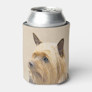 Silky Terrier Painting - Cute Original Dog Art Can Cooler