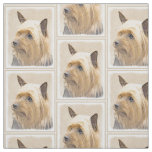 Silky Terrier Painting - Cute Original Dog Art Fabric