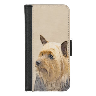 Silky Terrier Painting - Cute Original Dog Art iPhone 8/7 Wallet Case