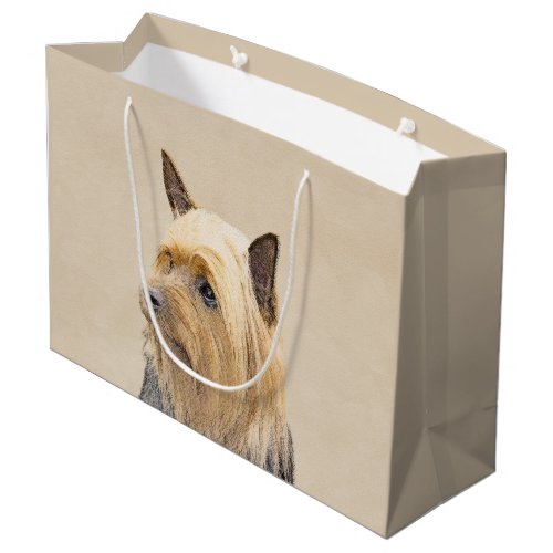 Silky Terrier Painting _ Cute Original Dog Art Large Gift Bag