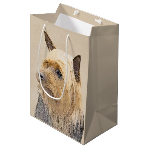 Silky Terrier Painting _ Cute Original Dog Art Medium Gift Bag