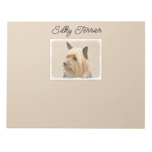 Silky Terrier Painting _ Cute Original Dog Art Not Notepad