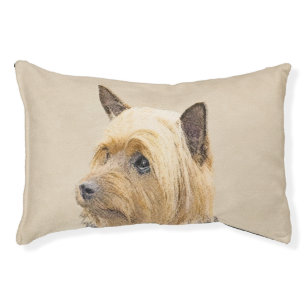 Silky Terrier Painting - Cute Original Dog Art Pet Bed