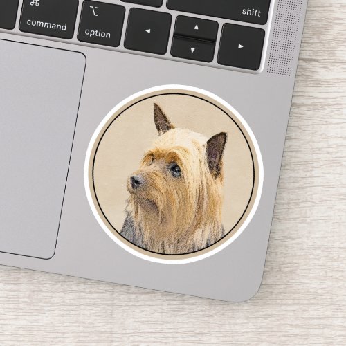 Silky Terrier Painting _ Cute Original Dog Art Sticker