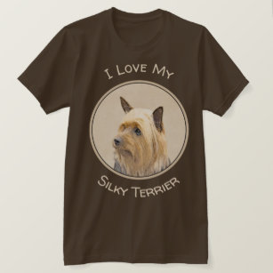 Silky Terrier Painting - Cute Original Dog Art T-Shirt