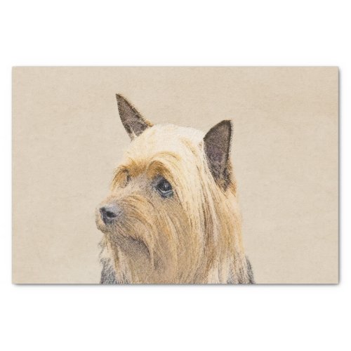 Silky Terrier Painting _ Cute Original Dog Art Tissue Paper