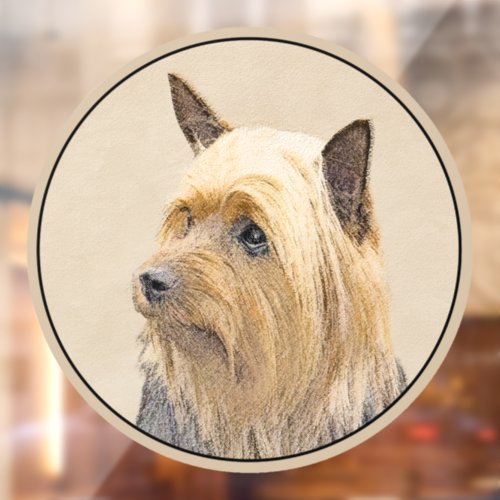 Silky Terrier Painting _ Cute Original Dog Art Window Cling