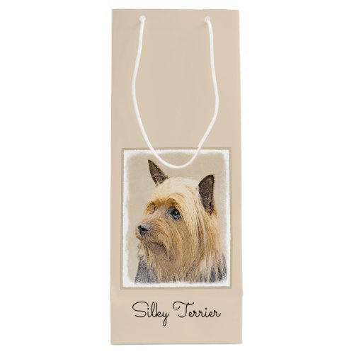 Silky Terrier Painting _ Cute Original Dog Art Wine Gift Bag