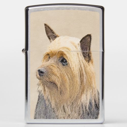 Silky Terrier Painting _ Cute Original Dog Art Zippo Lighter
