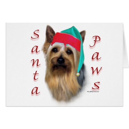 Silky Terrier Santa Paws (Front Horizontal)