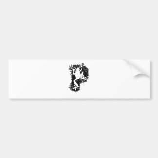 silluete Phibbie TShirt+black_trans copy Bumper Sticker