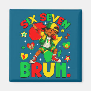 Silly African Black Dabbing Bruh Seven History Ame Magnet