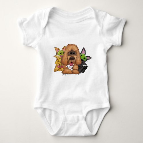Silly and Tig with Sassie_Pet Adoption is LOVE Baby Bodysuit